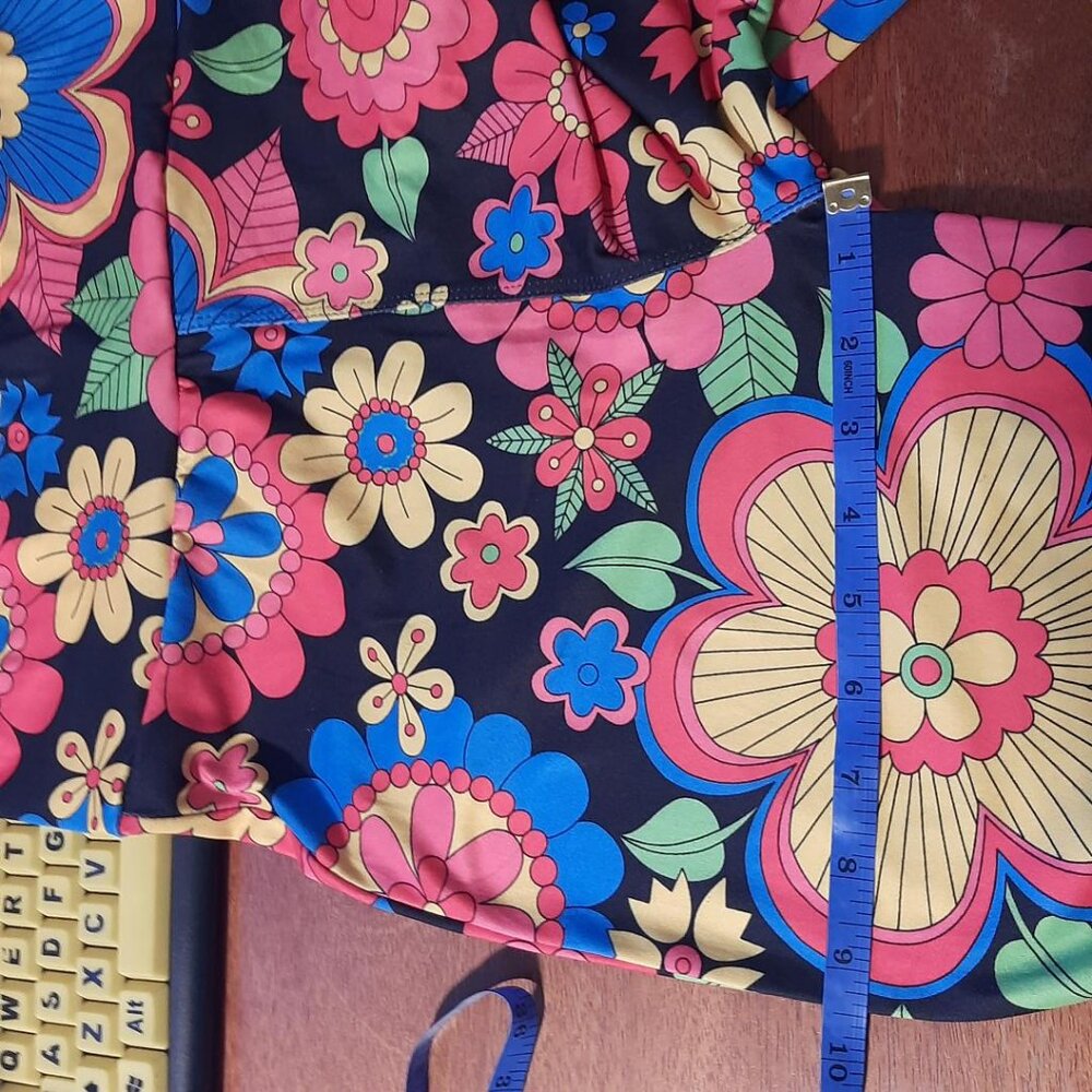 NEW ! Deerose High Waist Stretch Bell Bottom Slim-Fit Flare Leg Hippie Pant Sz L - Picture 6 of 8